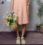 Cotton cross-back full-body apron