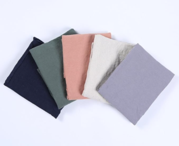 Hallet-neck cotton and linen full-body apron