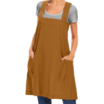 Women Cotton Cross-Back Full-Length Apron