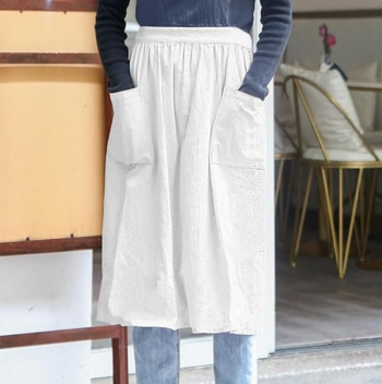 Retro Linen Half-Length Apron