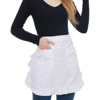 Waist Half-Length Apron with Pockets