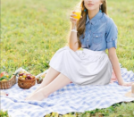 White Waist Half-Length Apron