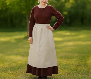 Waist Style Linen Blend Half-Length Apron